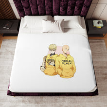 Load image into Gallery viewer, Genos and Saitama Sherpa Blanket