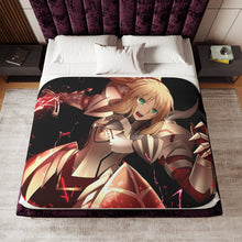 Load image into Gallery viewer, Fate/Apocrypha Saber Of Red Sherpa Blanket