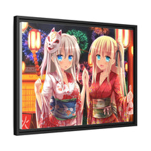 Load image into Gallery viewer, Nao Tomori and Yusa Nishimori in yukata Canvas Framed Art Print