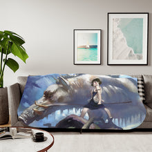 Load image into Gallery viewer, Anime Princess Mononoke Sherpa Blanket