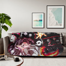 Load image into Gallery viewer, Anime Demon Slayer: Kimetsu no Yaiba Sherpa Blanket