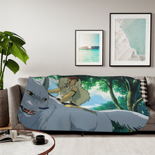 Load image into Gallery viewer, Anime Princess Mononoke Sherpa Blanket