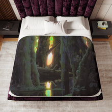 Load image into Gallery viewer, Anime Princess Mononoke Sherpa Blanket