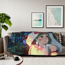 Load image into Gallery viewer, Princess Mononoke Sherpa Blanket