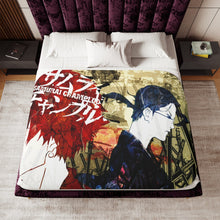 Load image into Gallery viewer, Anime Samurai Champloor Sherpa Blanket