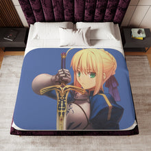 Load image into Gallery viewer, Saber Lily Sherpa Blanket
