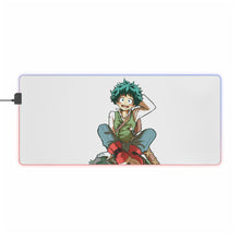 Load image into Gallery viewer, Izuku Midoriya swordsman RGB LED Mouse Pad (Desk Mat)