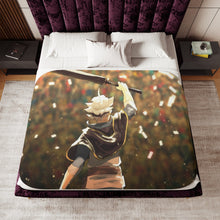 Load image into Gallery viewer, Black Clover Asta Sherpa Blanket