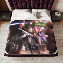 Load image into Gallery viewer, Eren and Mikasa Sherpa Blanket