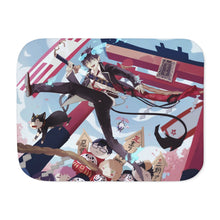 Load image into Gallery viewer, Blue Exorcist Sherpa Blanket