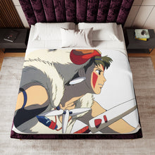 Load image into Gallery viewer, Anime Princess Mononoke Sherpa Blanket