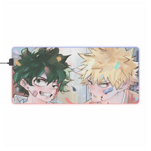 Load image into Gallery viewer, My Hero Academia Izuku Midoriya, Katsuki Bakugou RGB LED Mouse Pad (Desk Mat)