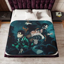 Load image into Gallery viewer, Tanjirou and Nezuko Sherpa Blanket