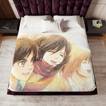 Load image into Gallery viewer, Anime Attack On Titan Sherpa Blanket