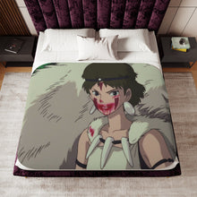 Load image into Gallery viewer, Anime Princess Mononoker Sherpa Blanket