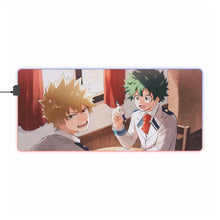 Load image into Gallery viewer, My Hero Academia Izuku Midoriya, Katsuki Bakugou RGB LED Mouse Pad (Desk Mat)