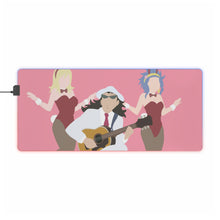 Load image into Gallery viewer, lucy, gajeel y levy fairy tail minimalist RGB LED Mouse Pad (Desk Mat)