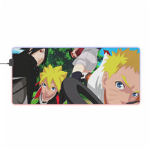 Load image into Gallery viewer, Naruto,Boruto,Sasuke and Sarada RGB LED Mouse Pad (Desk Mat)