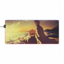 Load image into Gallery viewer, Boruto with his mentor watching the sunrise RGB LED Mouse Pad (Desk Mat)