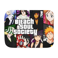 Load image into Gallery viewer, Bleach Ichigo Kurosaki, Rukia Kuchiki, Orihime Inoue, Yasutora Sado, Kisuke Urahara Sherpa Blanket