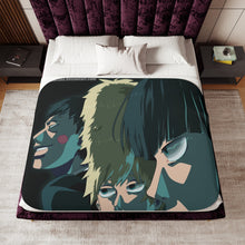 Load image into Gallery viewer, Mob Psycho 100 Arataka Reigen, Shigeo Kageyama, Ritsu Kageyama Sherpa Blanket