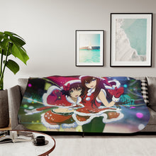 Load image into Gallery viewer, Kurisu & Mayuri Christmas Cheer Sherpa Blanket