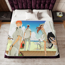 Load image into Gallery viewer, Bleach Ichigo Kurosaki, Rukia Kuchiki, Renji Abarai, Orihime Inoue, Yasutora Sado Sherpa Blanket