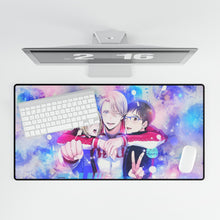 Load image into Gallery viewer, Yuri!!! On Ice Victor Nikiforov, Yuri Plisetsky, Yuuri Katsuki Mouse Pad (Desk Mat)