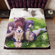 Load image into Gallery viewer, Clannad Nagisa Furukawa, Kyou Fujibayashi, Fuuko Ibuki Sherpa Blanket