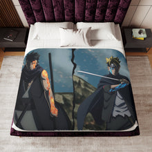 Load image into Gallery viewer, Boruto and Kawaki Sherpa Blanket