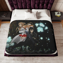 Load image into Gallery viewer, Asuna and Kirito Sherpa Blanket