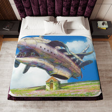 Load image into Gallery viewer, Anime Howl's Moving Castle Sherpa Blanket
