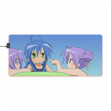 Load image into Gallery viewer, Lucky Star Konata Izumi, Kagami Hiiragi, Tsukasa Hiiragi RGB LED Mouse Pad (Desk Mat)
