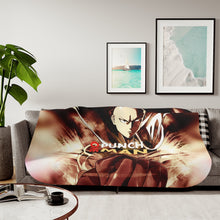 Load image into Gallery viewer, one punch man Sherpa Blanket