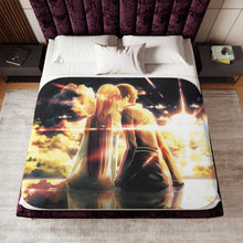 Load image into Gallery viewer, Kirito and Asuna Sherpa Blanket