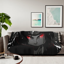 Load image into Gallery viewer, Itachi Uchiha Manga Style Sherpa Blanket
