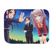 Load image into Gallery viewer, Charlotte Nao Tomori, Ayumi Otosaka, Joujirou Takajou Sherpa Blanket