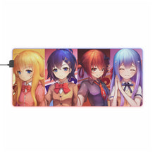 Load image into Gallery viewer, Gabriel DropOut Satanichia Kurumizawa Mcdowell, Gabriel Tenma White, Vignette Tsukinose April, Raphiel Shiraha Ainsworth RGB LED Mouse Pad (Desk Mat)