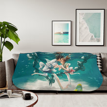 Load image into Gallery viewer, Anime Spirited Away Sherpa Blanket
