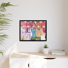 Load image into Gallery viewer, The Quintessential Quintuplets Miku Nakano, Itsuki Nakano, Nino Nakano, Yotsuba Nakano, Ichika Nakano Canvas Framed Art Print