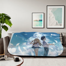 Load image into Gallery viewer, Kousei Arima and Kaori Miyazono Sherpa Blanket