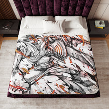 Load image into Gallery viewer, Anime Chainsaw Man Sherpa Blanket