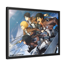 Load image into Gallery viewer, Eren,Mikasa,Armin and Levi Canvas Framed Art Print
