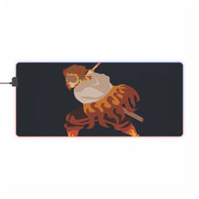Load image into Gallery viewer, Kyojuro Rengoku , Hashira flame RGB LED Mouse Pad (Desk Mat)