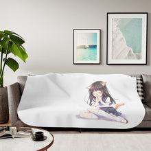 Load image into Gallery viewer, Eru Chitanda Cat Sherpa Blanket