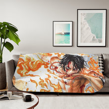 Load image into Gallery viewer, Portgas D. Ace - One Piece Sherpa Blanket