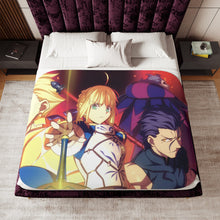 Load image into Gallery viewer, Gilgamesh, Saber (Fate Series) Sherpa Blanket