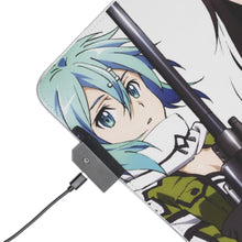 Load image into Gallery viewer, Kirito and Sinon RGB LED Mouse Pad (Desk Mat)