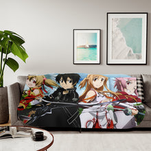 Load image into Gallery viewer, Silica,Kirito,Asuna and Lisbeth Sherpa Blanket