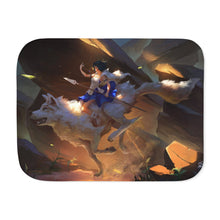 Load image into Gallery viewer, Anime Princess Mononoke Sherpa Blanket